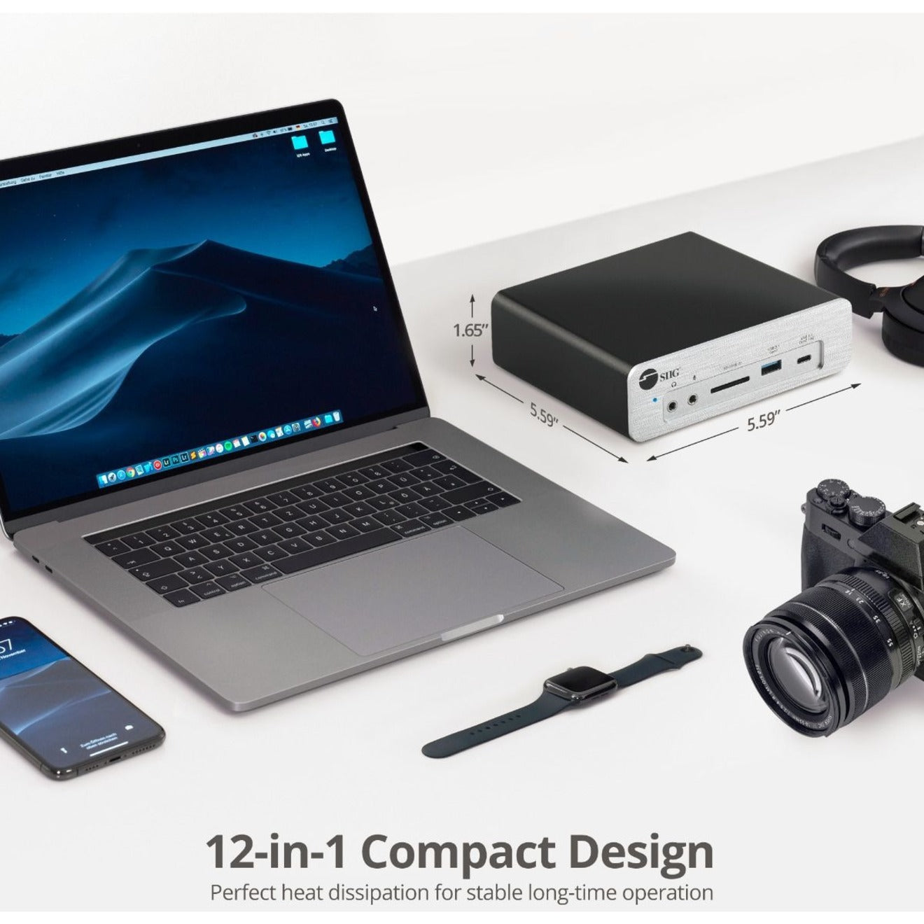 SIIG Thunderbolt 3 DP 1.4 Docking Station with Dual M.2 NVMe SSD & 96W PD