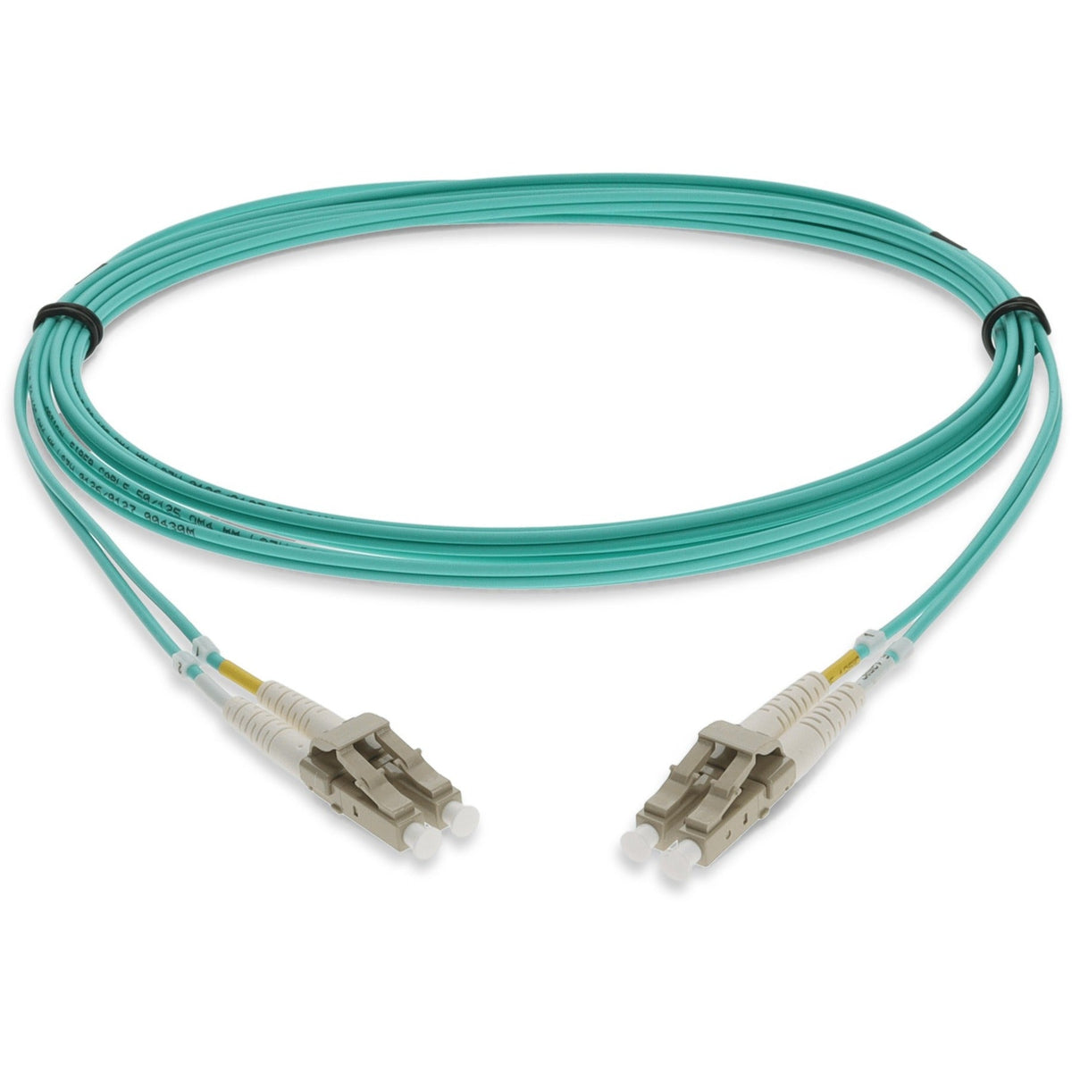 AddOn 6m LC (Male) to LC (Male) Straight Aqua OM4 Duplex LSZH Fiber Patch Cable