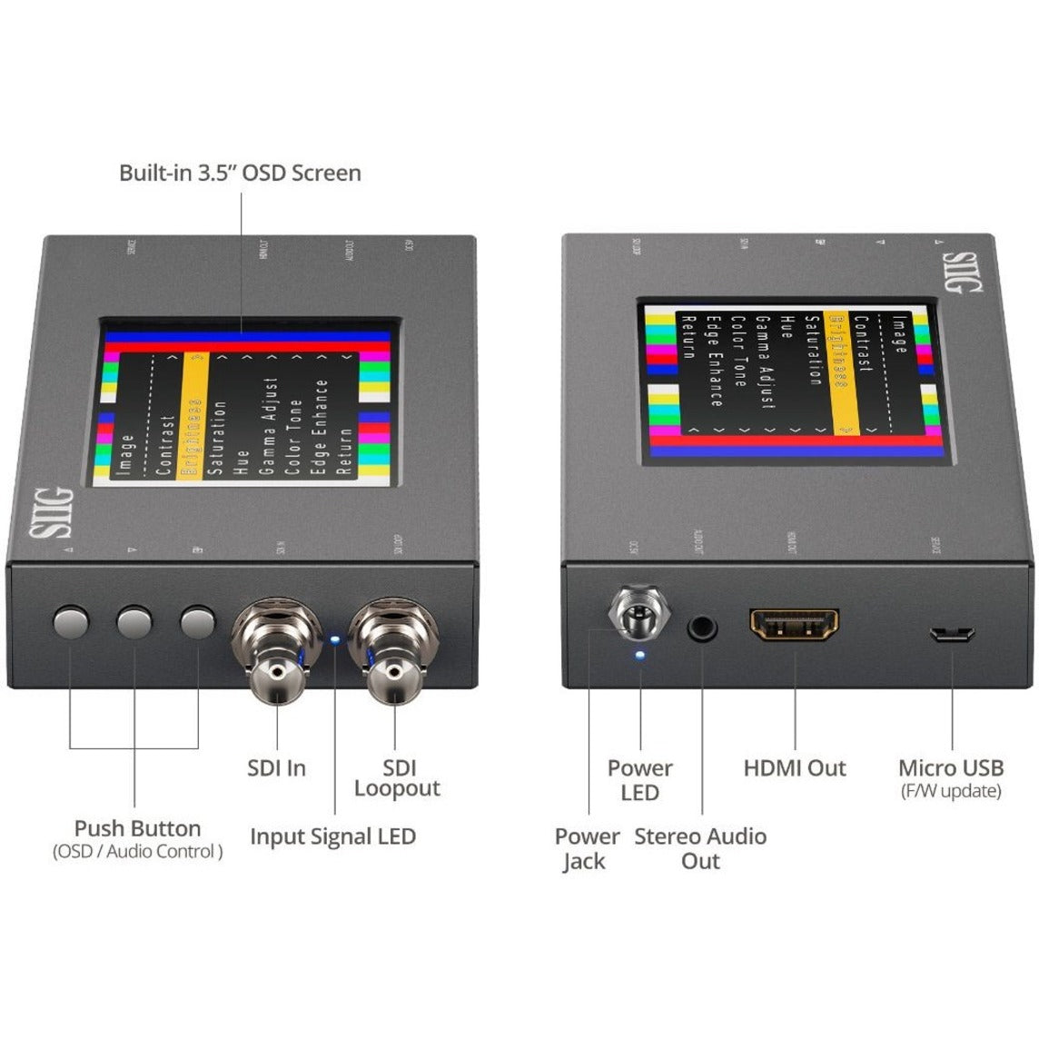 SIIG 3G-SDI to HDMI Converter with Scaler 1080p - TAA Compliant