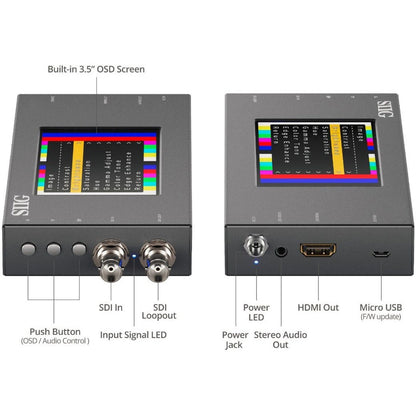 SIIG 3G-SDI to HDMI Converter with Scaler 1080p - TAA Compliant