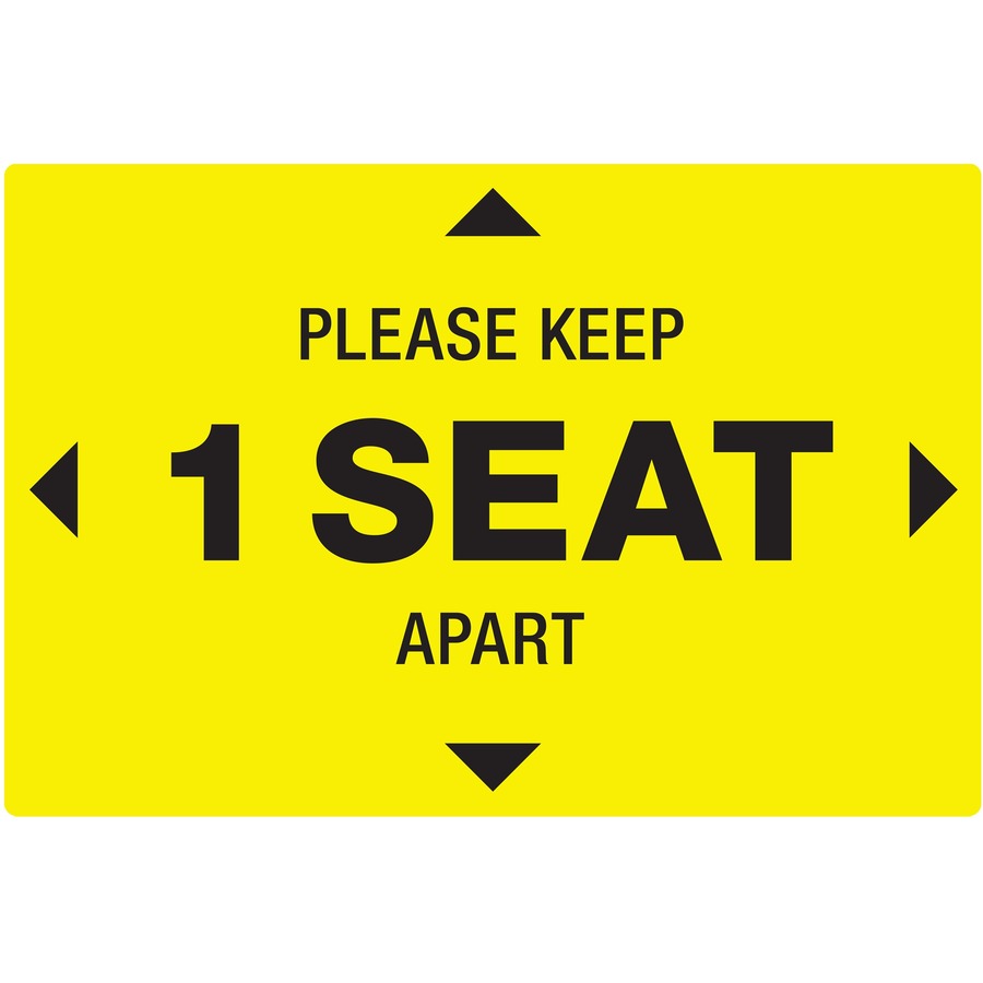 Avery&reg; Surface Safe PLEASE KEEP 1 SEAT APART Decals