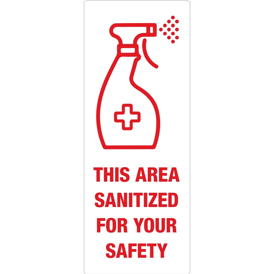 Avery&reg; Surface Safe THIS AREA SANITIZED Decals