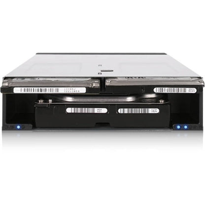 Icy Dock FlexiDOCK MB095SP-B Drive Enclosure for 5.25" SATA/600 - Serial ATA/600 Host Interface Internal - Black Silver