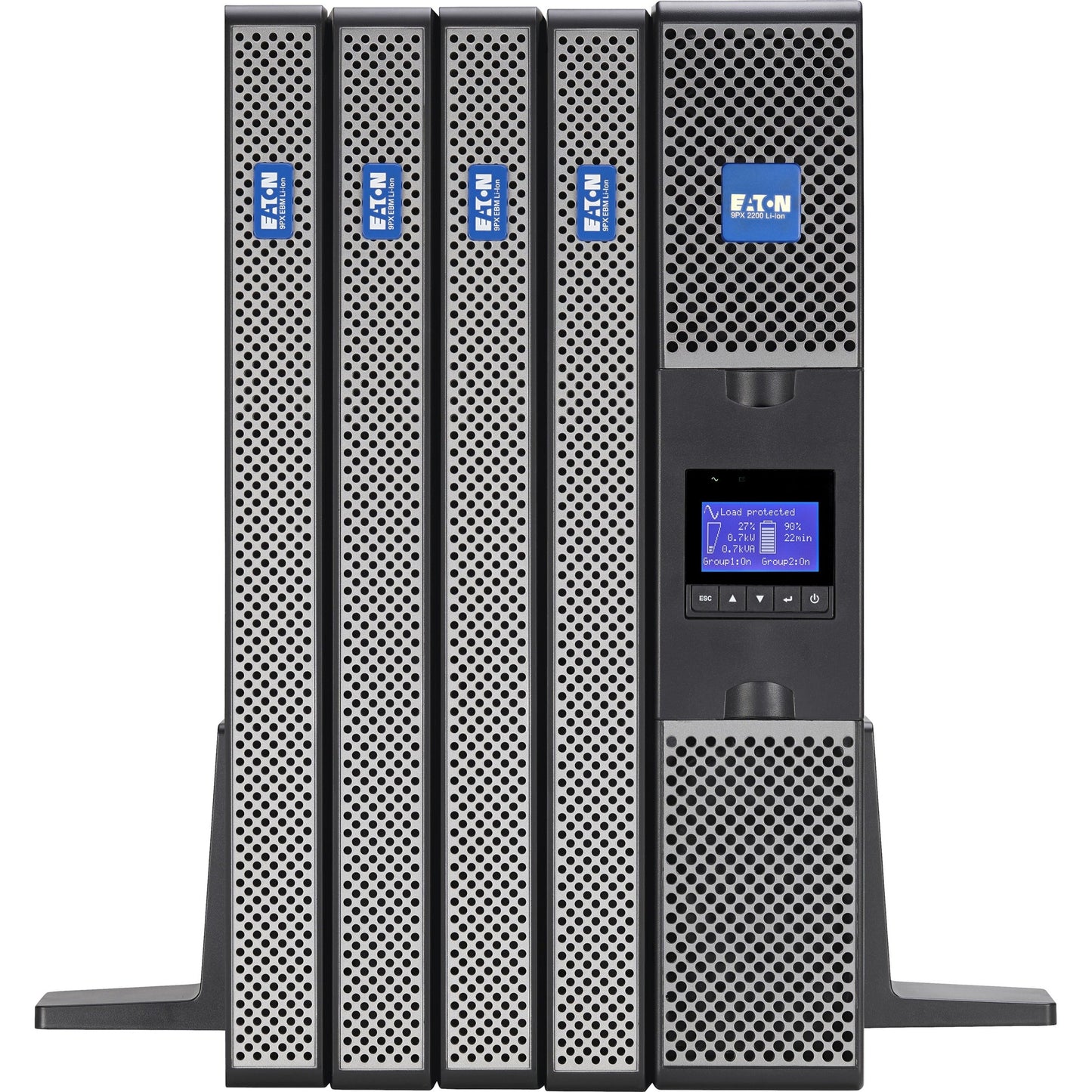 Eaton 9PX 2200VA 2000W 208V Online Double-Conversion UPS - L6-20P 8 C13 2 C19 Outlets Lithium-ion Battery Cybersecure Network Card Option 2U Rack/Tower