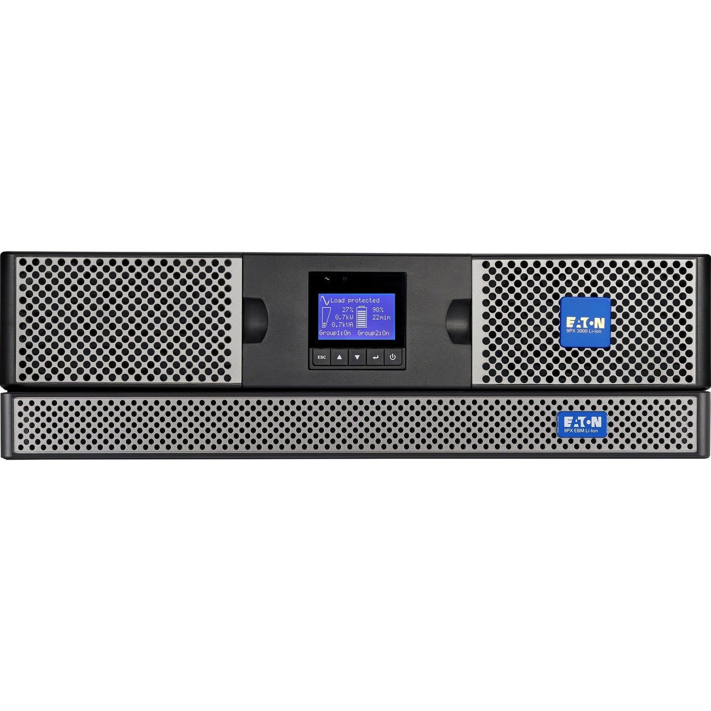 Eaton 9PX 3000VA 2400W 208V Online Double-Conversion UPS - L6-20P 8 C13 2 C19 Outlets Lithium-ion Battery Cybersecure Network Card Option 2U Rack/Tower