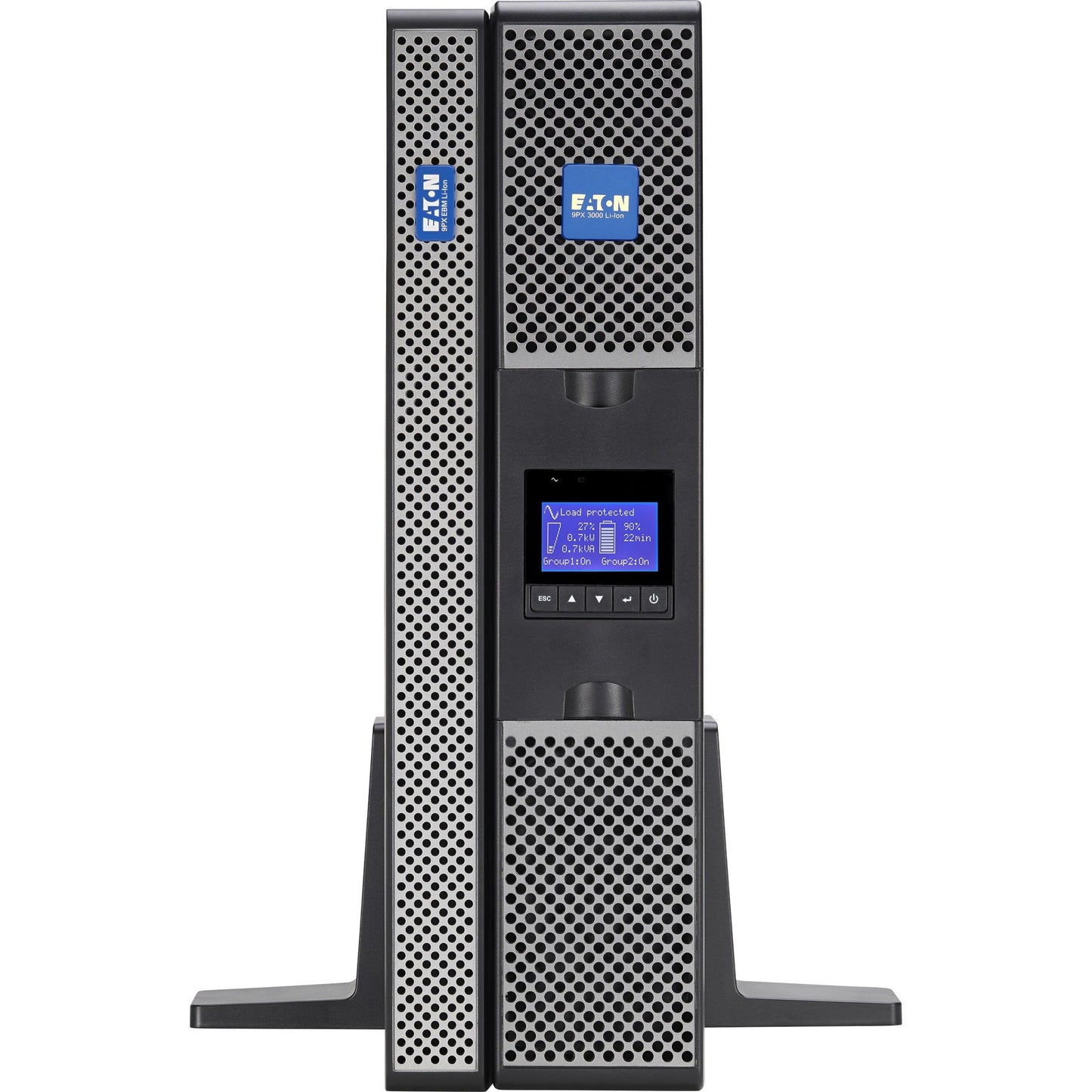 Eaton 9PX 3000VA 2400W 208V Online Double-Conversion UPS - L6-20P 8 C13 2 C19 Outlets Lithium-ion Battery Cybersecure Network Card Option 2U Rack/Tower