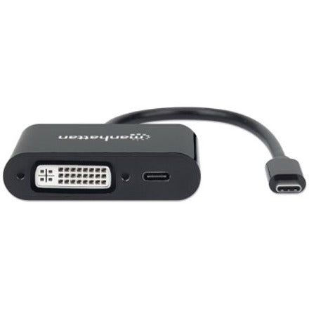 Manhattan USB-C to DVI Converter With Power Delivery Port