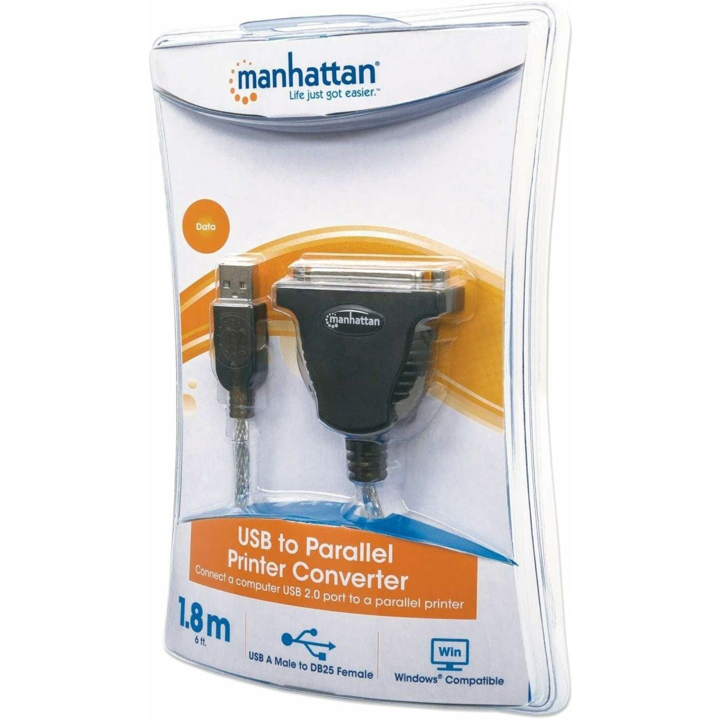 Manhattan Full Speed USB to Parallel Printer Converter