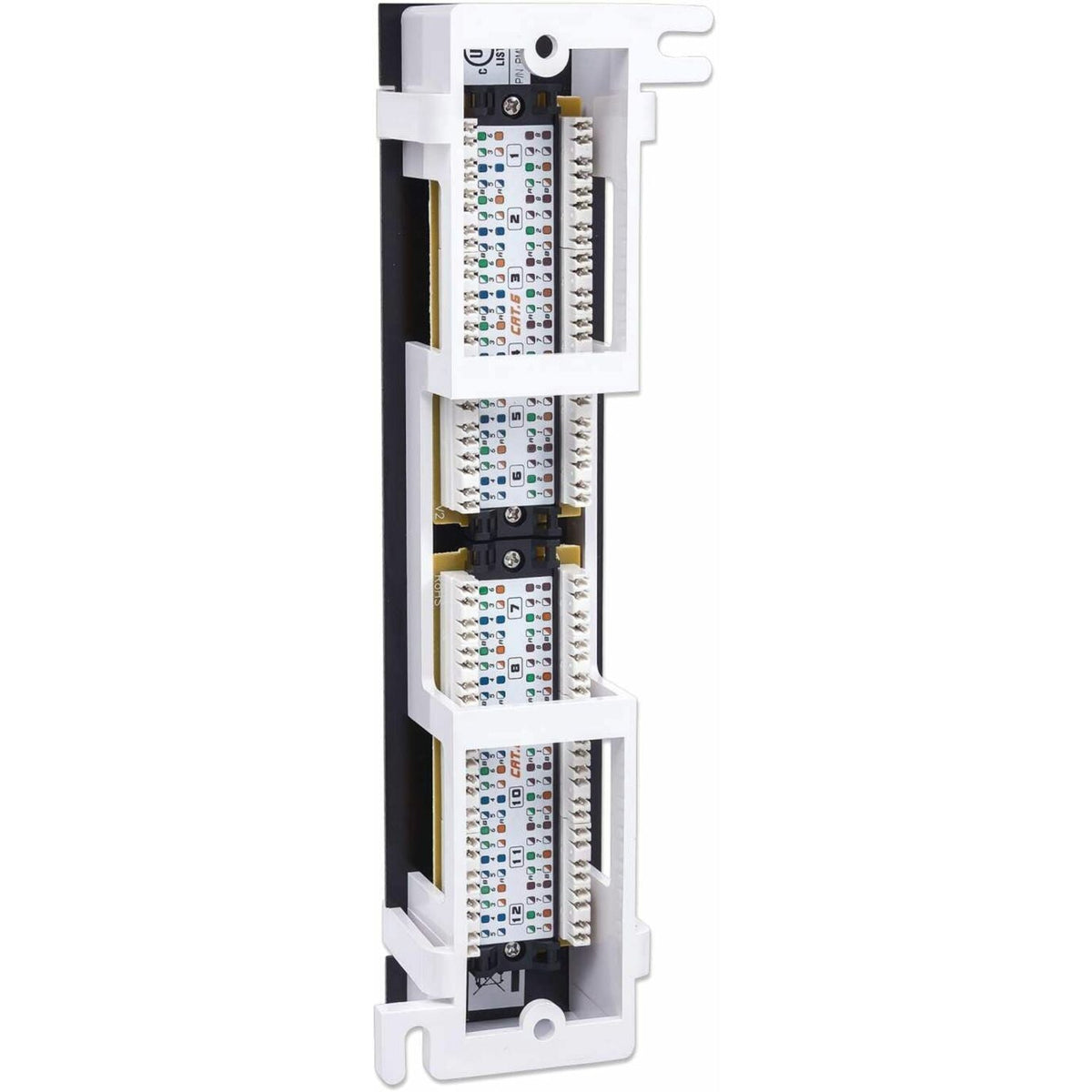 Intellinet Patch Panel Cat6 Wall-mount UTP 12 Port Black