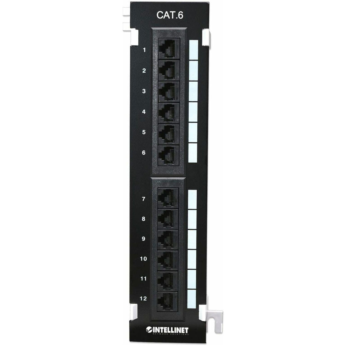Intellinet Patch Panel Cat6 Wall-mount UTP 12 Port Black