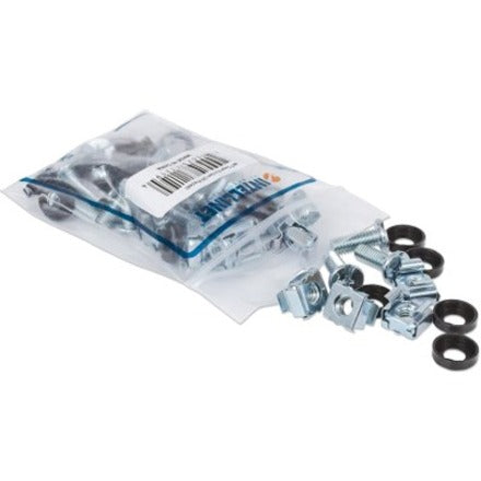 Intellinet Cage Nut Set (20 Pack) M6 Nuts Bolts and Washers Suitable for Network Cabinets/Server Racks Plastic Storage Jar Lifetime Warranty