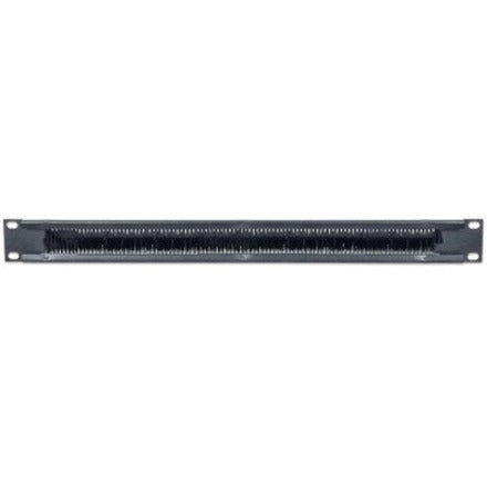 Intellinet 19" Cable Entry Panel 1U with Brush Insert Black