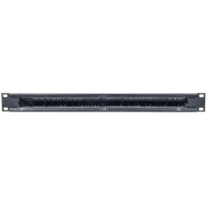 Intellinet 19" Cable Entry Panel 1U with Brush Insert Black