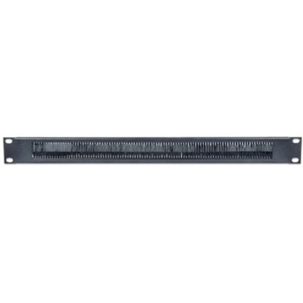 Intellinet 19" Cable Entry Panel 1U with Brush Insert Black