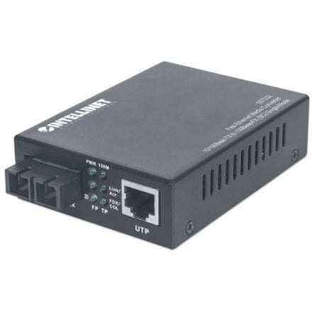 Intellinet Fast Ethernet Single Mode Media Converter 10/100Base-Tx to 100Base-Fx (SC) Single-Mode 20km (With 2 Pin Euro Power Adapter)