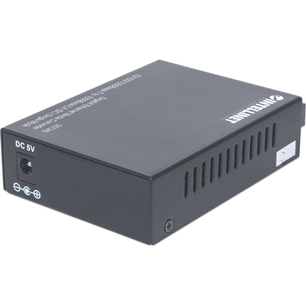 Intellinet Gigabit Ethernet Single Mode Media Converter 10/100/1000Base-T to 1000Base-Lx (SC) Single-Mode 20km (With 2 Pin Euro Power Adapter)