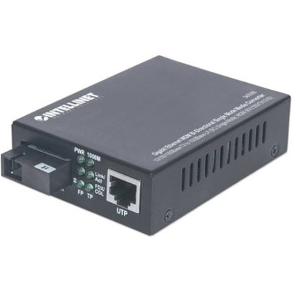 Intellinet Gigabit Ethernet WDM Bi-Directional Single Mode Media Converter 10/100/1000Base-Tx to 1000Base-Lx (SC) Single-Mode 20km WDM (Rx1550/Tx1310) (With 2 Pin Euro Power Adapter)