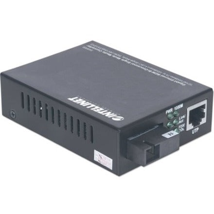 Intellinet Gigabit Ethernet WDM Bi-Directional Single Mode Media Converter 10/100/1000Base-Tx to 1000Base-Lx (SC) Single-Mode 20km WDM (Rx1550/Tx1310) (With 2 Pin Euro Power Adapter)