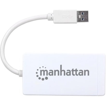 Manhattan 3-Port USB 3.0 Hub with Gigabit Ethernet Adapter