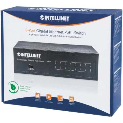 Intellinet 8-Port Gigabit Ethernet PoE+ Switch