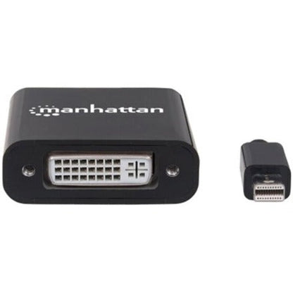 Manhattan Mini DisplayPort 1.2a to DVI-I Dual-Link Adapter Cable 4K@30Hz Active 19.5cm Male to Female Compatible with DVD-D Black Three Year Warranty Polybag