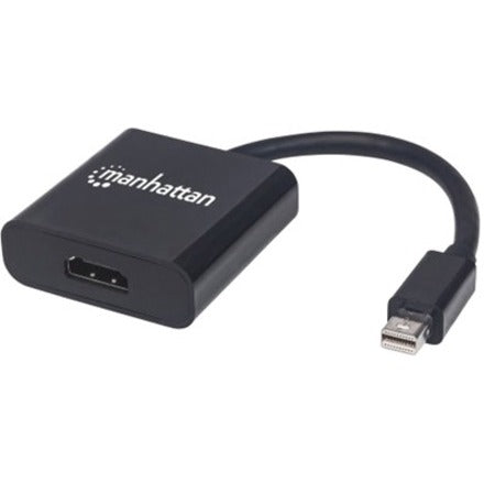Manhattan Mini DisplayPort 1.2a to HDMI Adapter Cable 4K@60Hz Active 19.5cm Male to Female Black Three Year Warranty Polybag