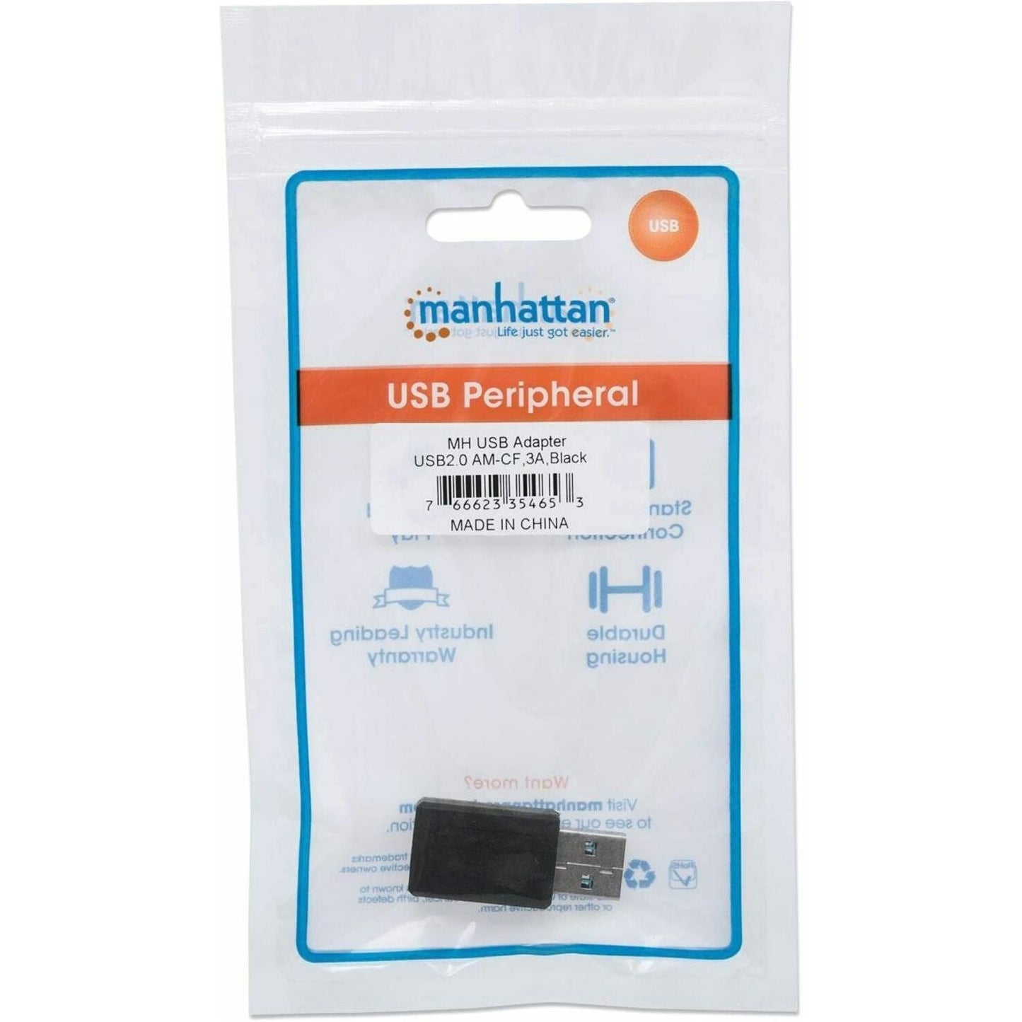 Manhattan USB 2.0 Type-C to Type-A Adapter