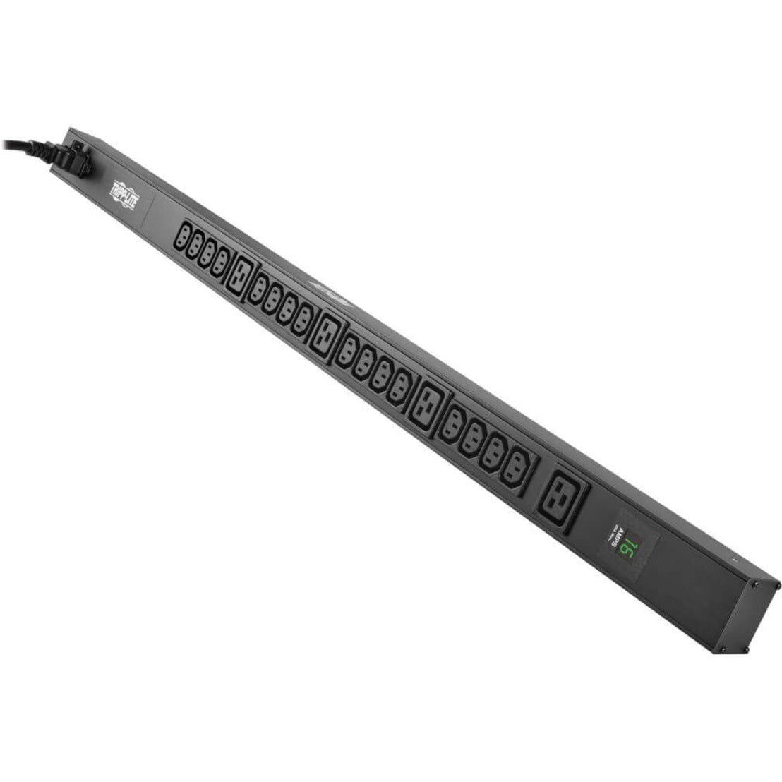 Tripp Lite PDU Metered 16 C13 4 C19 3.2/3.8kW 208/240V C20/L6-20P 10ft Cord