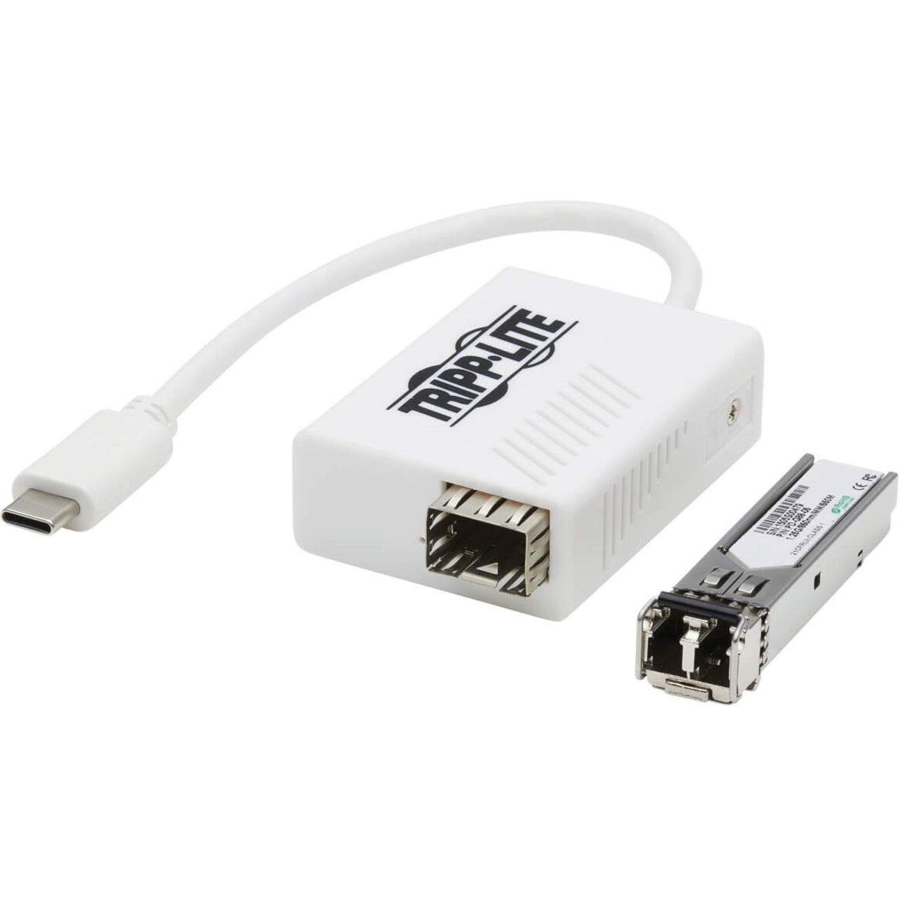 Tripp Lite USB-C 3.1 to Fiber Optic Transceiver Gigabit Ethernet Adapter Singlemode 1310 nm LC Up to 5 km