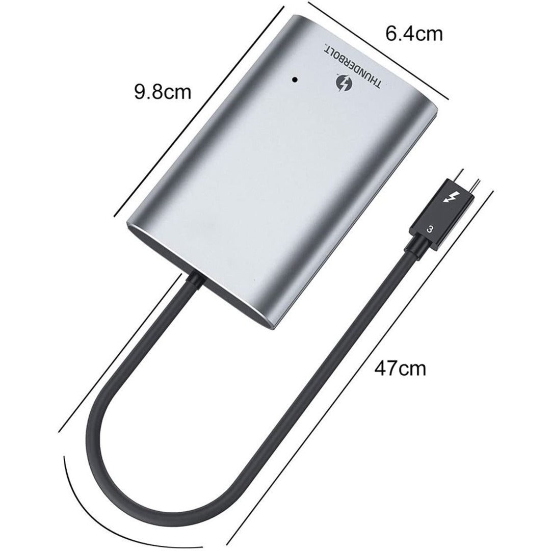 4XEM Type-C Thunderbolt to Dual DisplayPort Display Adapter