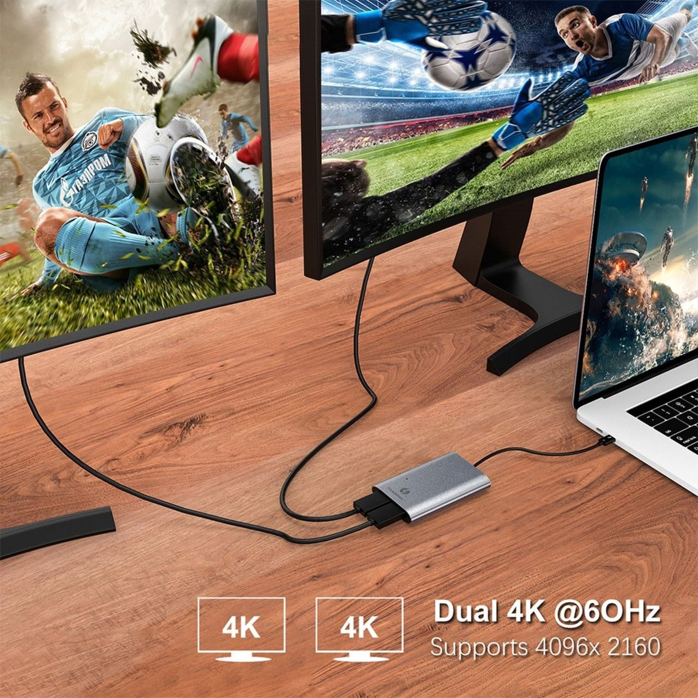 4XEM Type-C Thunderbolt to Dual HDMI Display Adapter