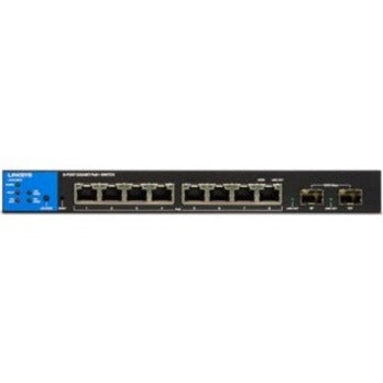 Linksys 8-Port Managed Gigabit PoE+ Switch with 2 1G SFP Uplinks