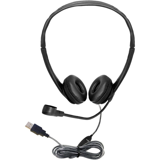 Hamilton Buhl Personal-Size USB Multimedia Headset with Steel-Reinforced Gooseneck Mic