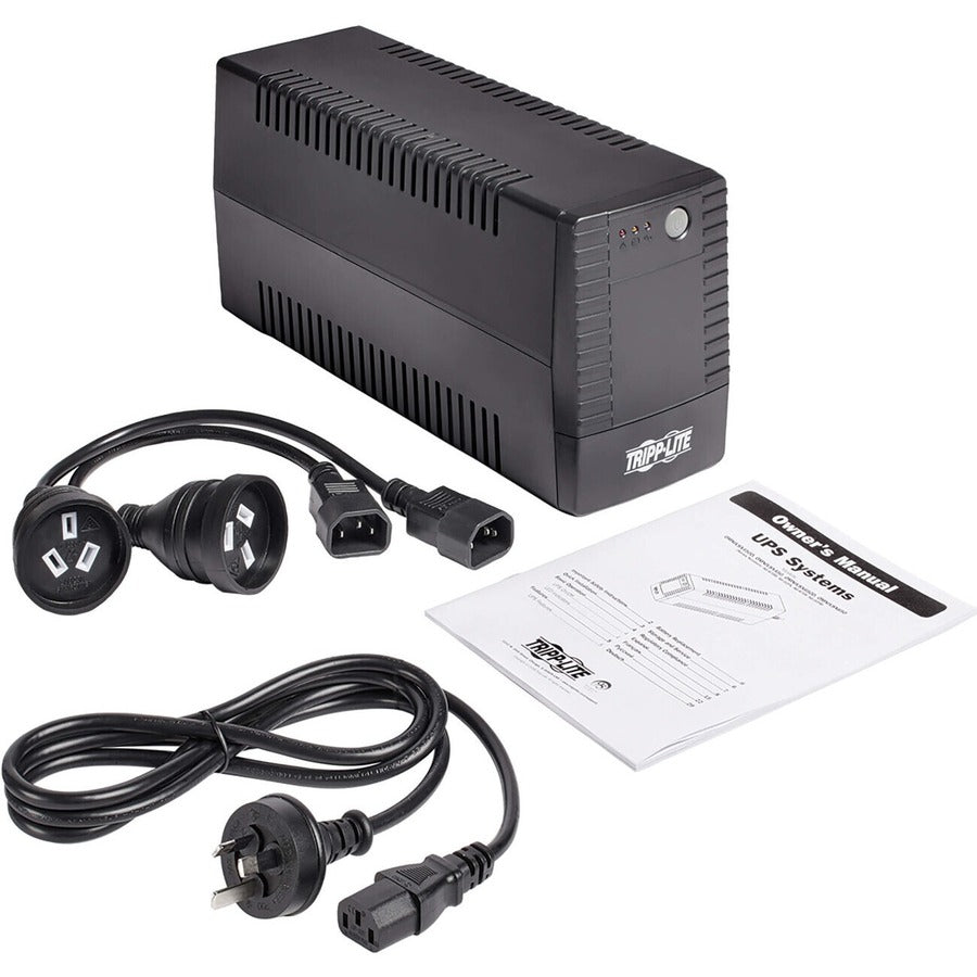 Tripp Lite 650VA 360W 230V Line-Interactive UPS - 4 C13 Outlets 2 Australian Outlet Adapters Tower