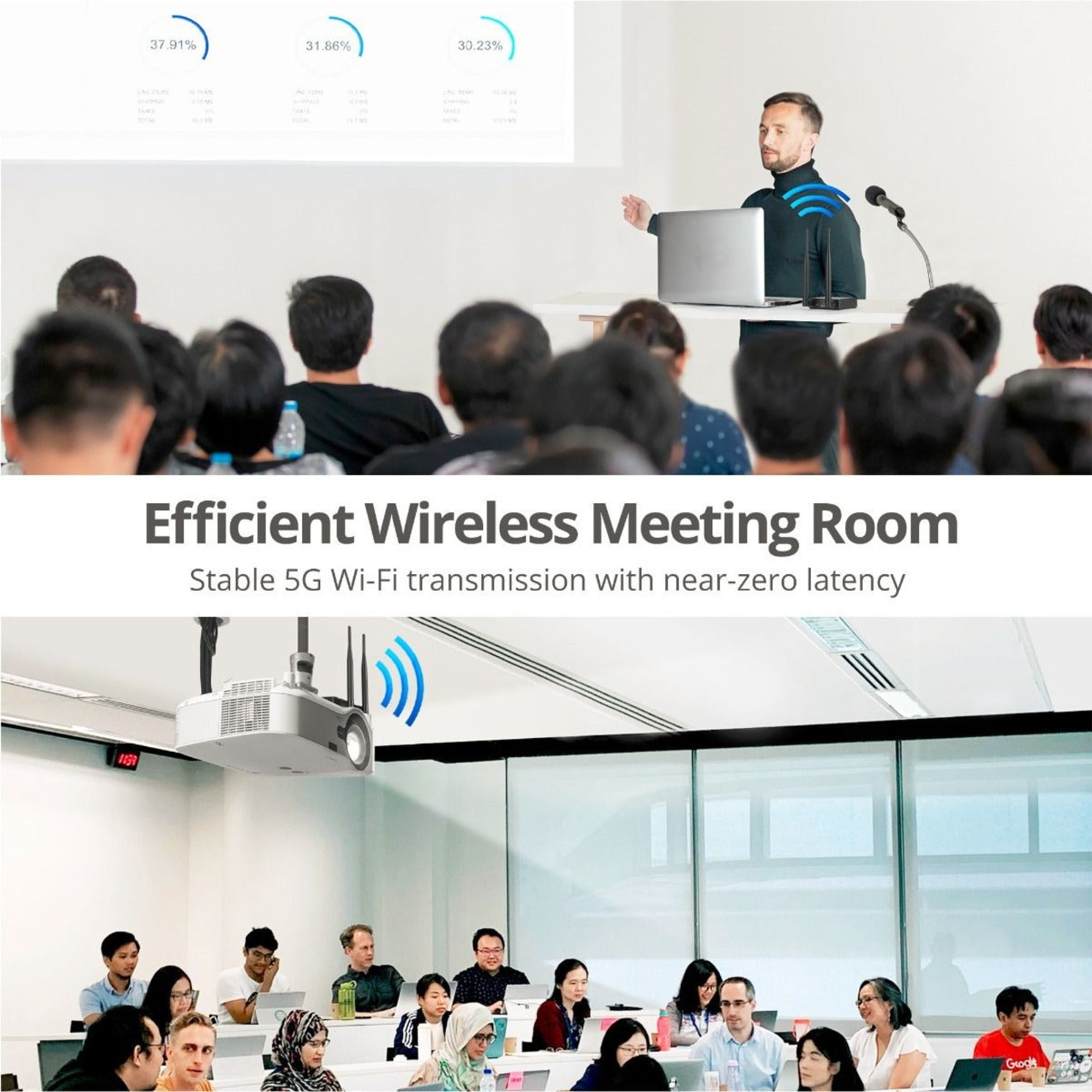 SIIG Dual Antenna 5G Wireless 1080p HDMI Extender with IR - 100M