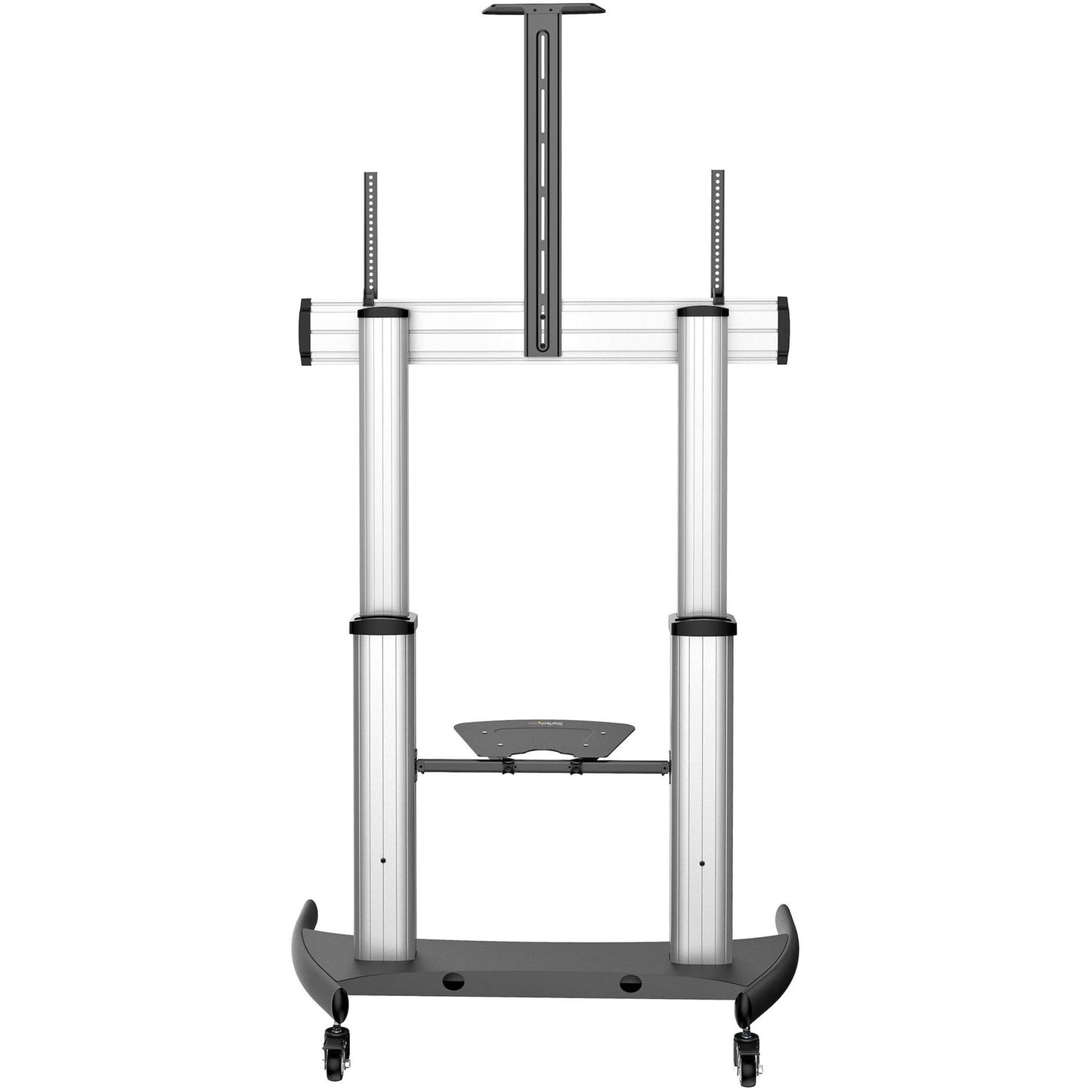 StarTech.com Mobile TV Stand Heavy Duty Universal TV Cart for 60-100 inch Display (100kg/220lb) Height Adjustable Rolling TV Floor Stand