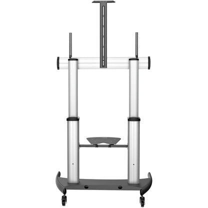 StarTech.com Mobile TV Stand Heavy Duty Universal TV Cart for 60-100 inch Display (100kg/220lb) Height Adjustable Rolling TV Floor Stand