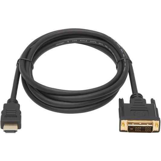 Tripp Lite Safe-IT HDMI to DVI-D Single-Link Antibacterial Adapter Cable (M/M) 1080p 60 Hz Black 6 ft. (1.8 m)