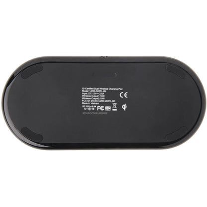 Tripp Lite Dual Wireless Charging Pad Qi-Certified for iPhone Android Black