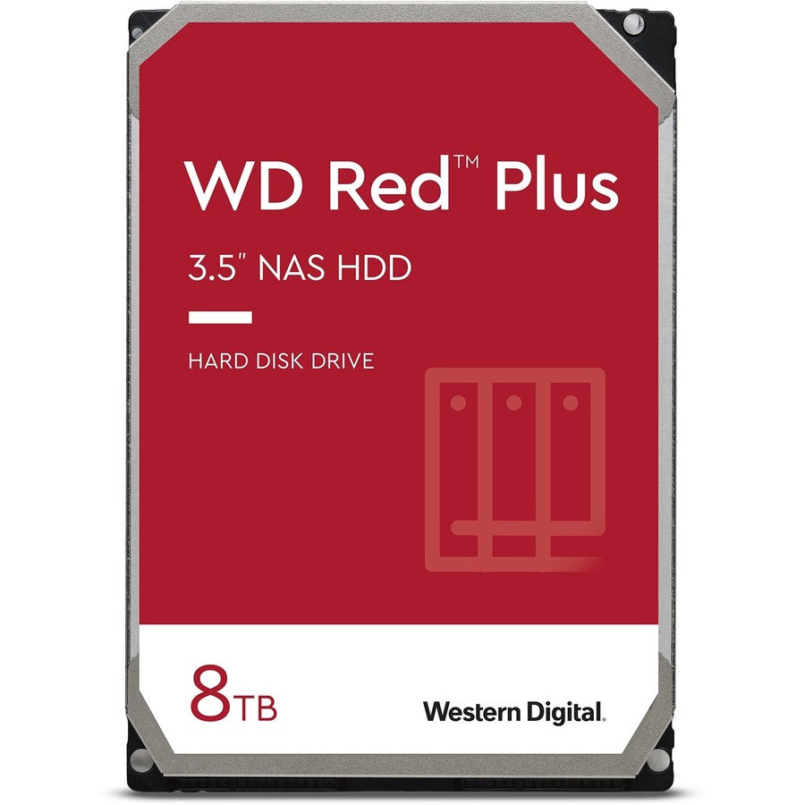 Western Digital Red Plus WD80EFBX 8 TB Hard Drive - 3.5" Internal - SATA (SATA/600) - Conventional Magnetic Recording (CMR) Method