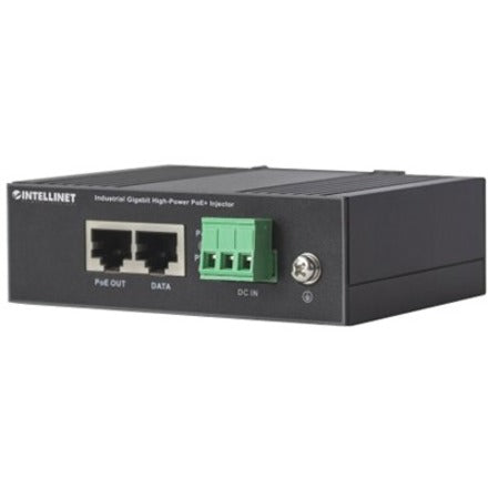 Intellinet Industrial Gigabit High-Power PoE+ Injector 1 x 30 W Port IEEE 802.3at/af Power over Ethernet (PoE+/PoE) Metal Housing