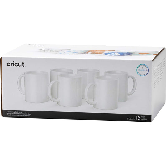 cricut Ceramic Mug Blank White - 12 oz/340 ml (6 ct)