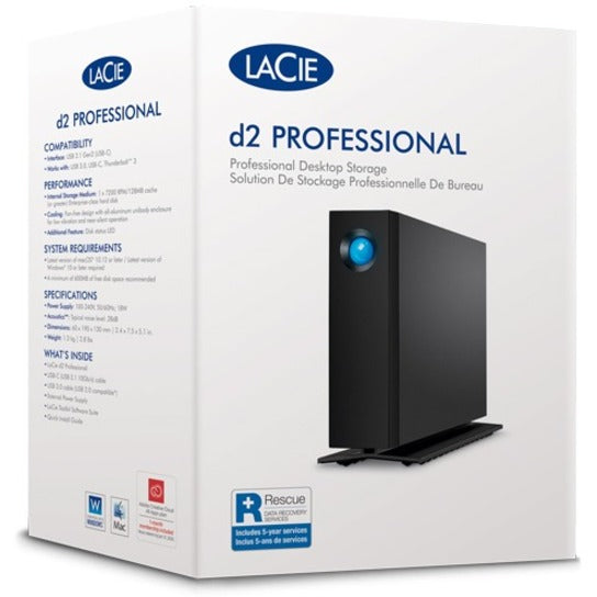 LaCie d2 Professional STHA18000800 17.58 TB Hard Drive - 3.5" External
