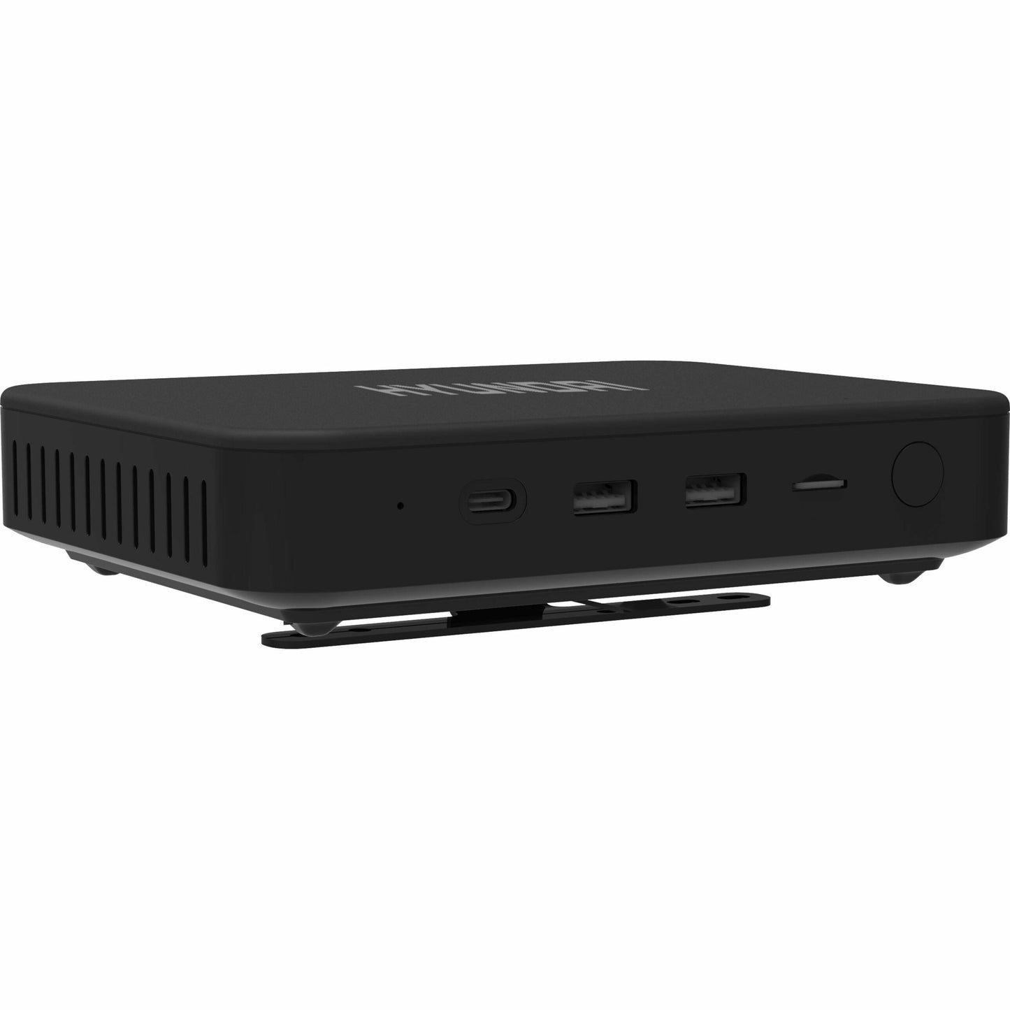 Hyundai Mini PC Intel Celeron N4020 4GB DDR4 64GB Storage Expandable 2.5" SATA HDD and M.2 SSD Slot USB-C Windows 10 Pro 4K UHD Dual Monitor Support HDMI and VGA Port Fanless Vesa Mount Included Black