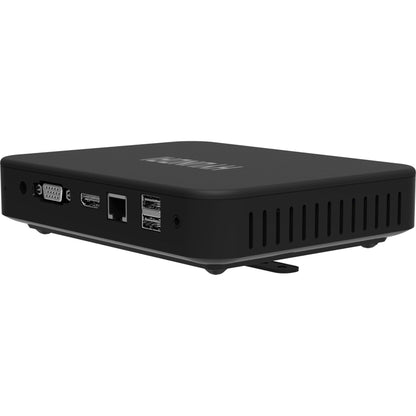 Hyundai Mini PC Intel Celeron N4020 4GB DDR4 64GB Storage Expandable 2.5" SATA HDD and M.2 SSD Slot USB-C Windows 10 Pro 4K UHD Dual Monitor Support HDMI and VGA Port Fanless Vesa Mount Included Black