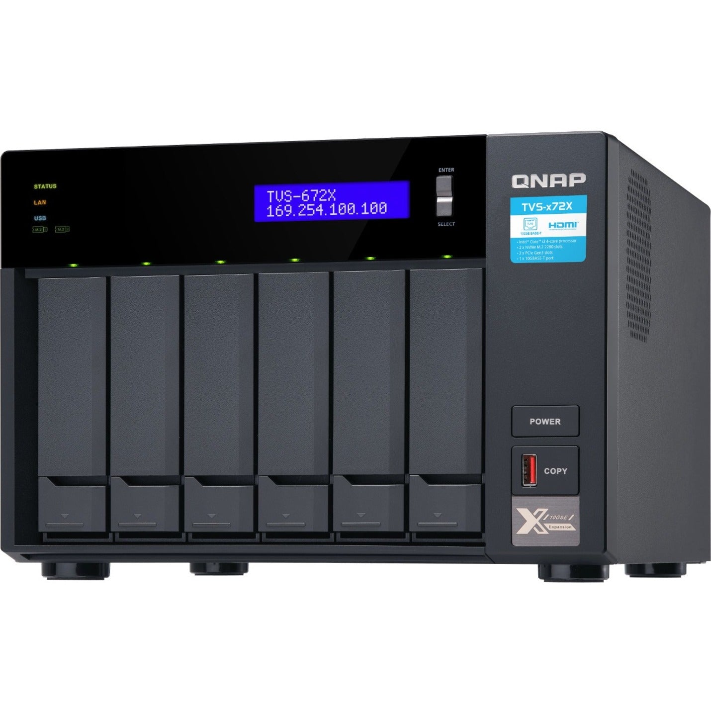 QNAP TVS-672X-i3-8G SAN/NAS Storage System