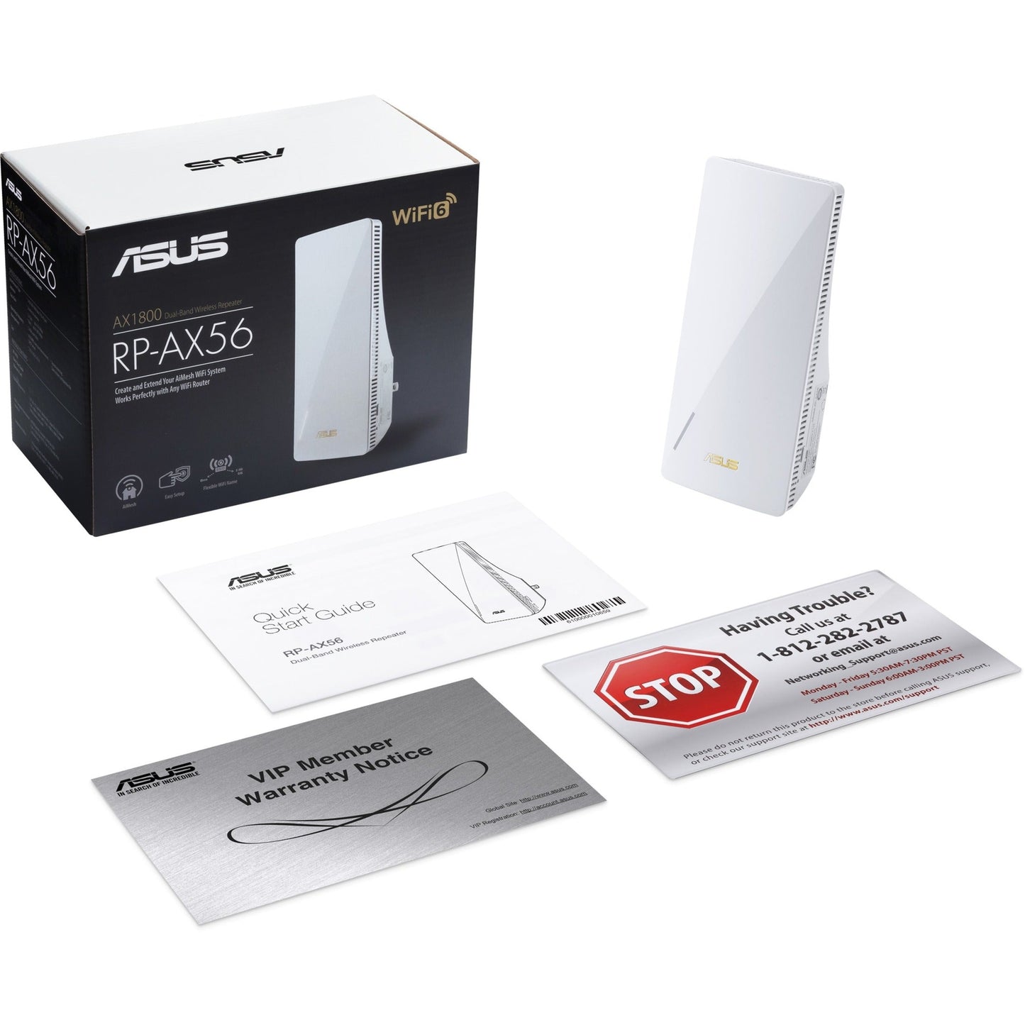 Asus RT-AX56U Dual Band 802.11ax 1.76 Gbit/s Wireless Range Extender - Indoor