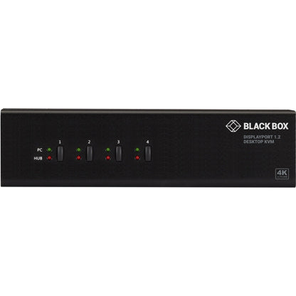 Black Box KVM Switch - Dual-Monitor DisplayPort 1.2 4K 60Hz USB 3.0 Hub Audio