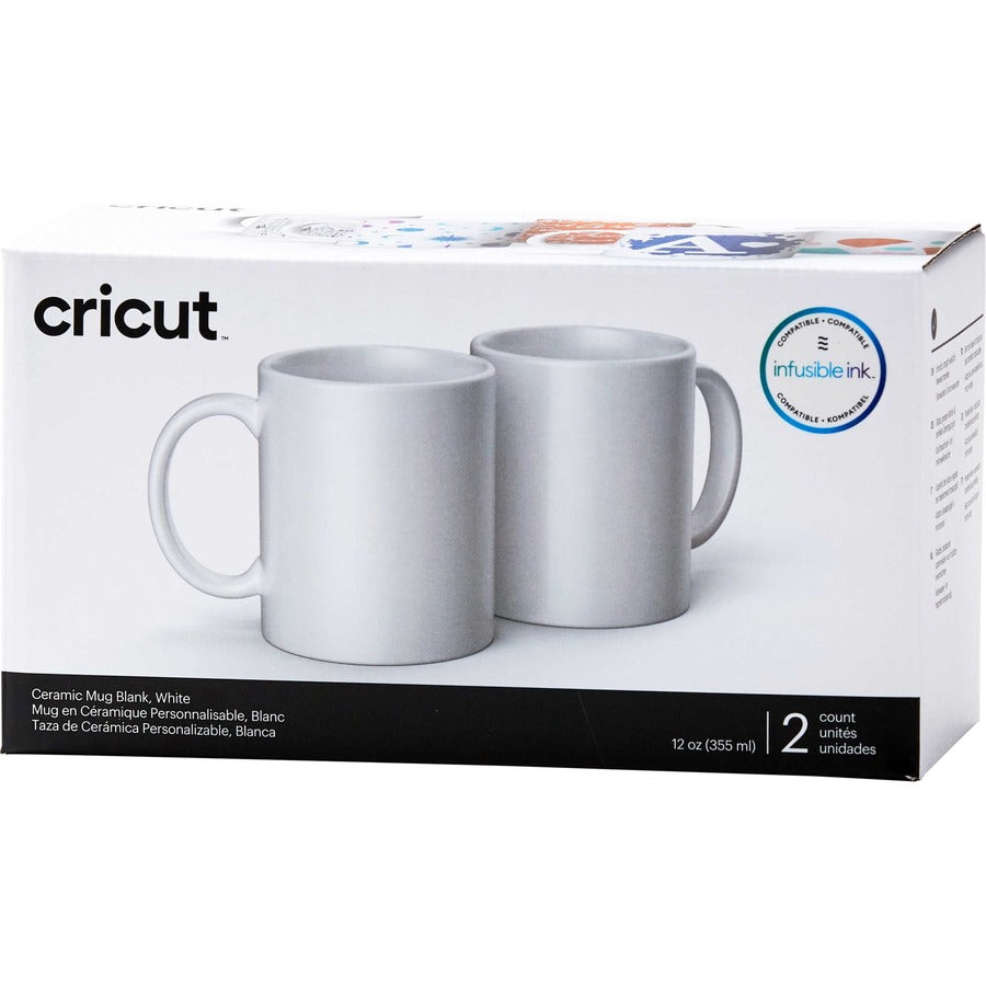 cricut Ceramic Mug Blank White - 12 oz/340 ml (2 ct)
