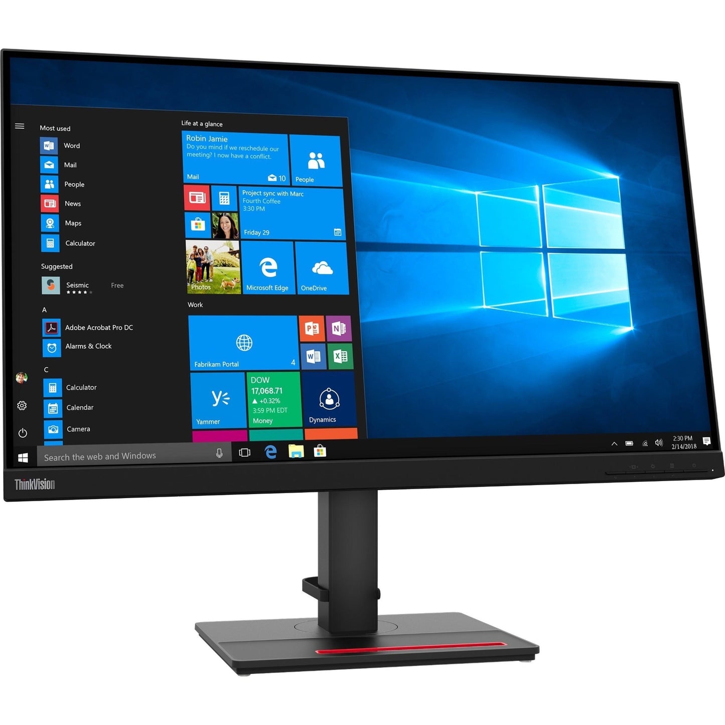 Lenovo ThinkVision T27h-2L 27" WQHD LCD Monitor - 16:9 - Raven Black